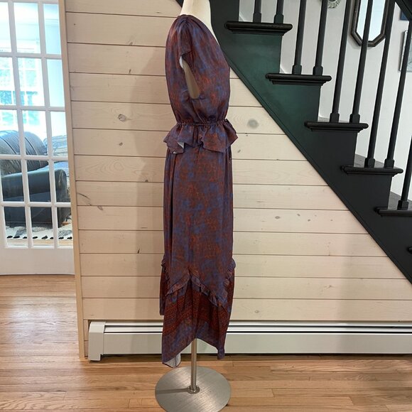 021New Free People Dreambound Maxi Skirt Red/Blue NWOT Sizes XS & L - Picture 5 of 11